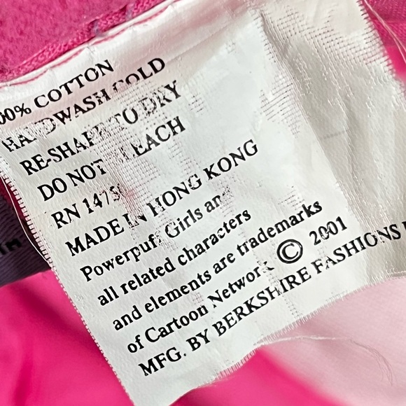 Vintage Power Puff Girls Baseball Hat Embroidered Rainbow Pink Cartoon Network - Picture 5 of 9